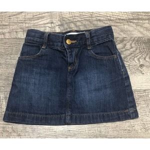 Old Navy Button Front Denim Skirt Size 4T Blue Mini Skirt Toddler Tights C35
